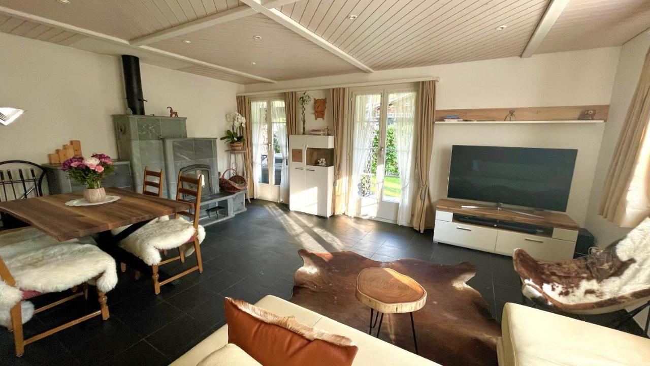 The Swiss Paradise 2 Apartment With Garden, Whirlpool, And Mountain Panorama Wirzweli Exteriör bild