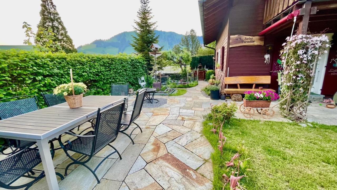 The Swiss Paradise 2 Apartment With Garden, Whirlpool, And Mountain Panorama Wirzweli Exteriör bild