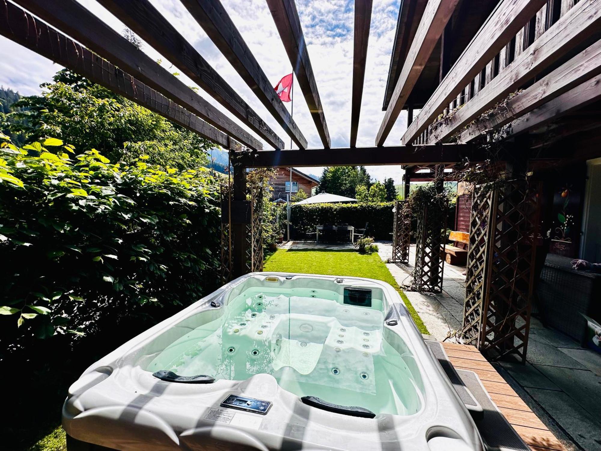 The Swiss Paradise 2 Apartment With Garden, Whirlpool, And Mountain Panorama Wirzweli Exteriör bild